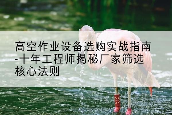 金塔剪叉式升降机厂家-高空作业设备选购实战指南-十年工程师揭秘厂家筛选核心法则