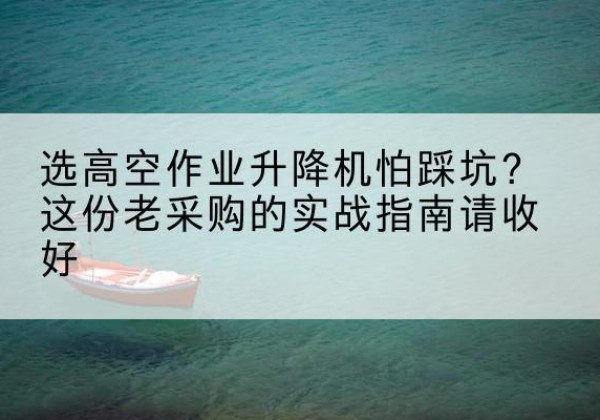 金塔高空作业升降机厂家推荐-选高空作业升降机怕踩坑？这份老采购的实战指南请收好